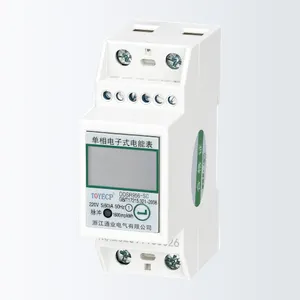 High Quality 2P Single-phase LCD Power Digital Energy Meter With RS485 Din Rail 35mm For Real-time Power Monitoring