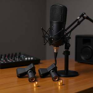 Adattatore per clip microfonico da 5/8 a 3/8 con vite universale regolabile per supporto microfono palmare con supporto per dado - Product Image 2