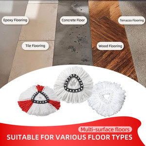 Tête de balai serpillère triangulaire en microfibre de rechange pour balai essoreur O-Cedar <span class=keywords><strong>Vileda</strong></span> EasyWring, recharge de balai rotatif lavable - Product Image 6