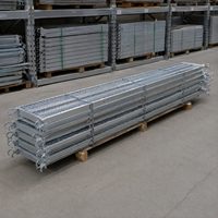 Planche de chantier en acier galvanisé perforée antidérapante avec extrémités à crochets, robuste, pour la construction, vente en gros usine