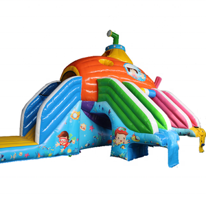 Scivolo d'acqua gonfiabile fondale sottomarino modello con piscina per la vendita - Product Image 2