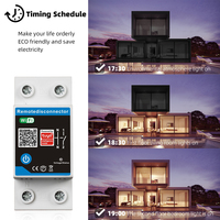 RMshebei 63A Maison Intelligente Mini Smart Wifi Disjoncteur Rail DIN DIY Commutateur Intelligent Minuterie Peut être vu sur TUYA APP