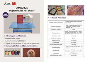 Impresora Digital de Estampado en Caliente con Lámina Dorada de Aluminio Amydor AMD3025, Máquina de Impresión Automática sin Placa de Bronceado - Product Image 6