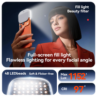 Luz LED Recargable Portátil con Clip para Selfies, Novedad para TikTok, Vlogs y Transmisiones en Vivo