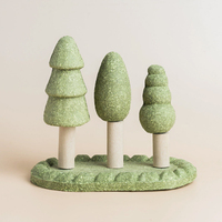 Bol d'alimentation à mâcher en poudre d'herbe Three Little Trees pour hamster, hamster syrien, décoration de cage forestière