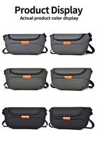 Sac de poitrine élégant pour homme, sac bandoulière de voyage, sac de poitrine décontracté en tissu PU durable