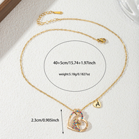Collier pendentif cœur doré romantique et éblouissant, licorne en strass, breloque multicolore, chaîne polie étincelante, bijoux pour femme, cadeau