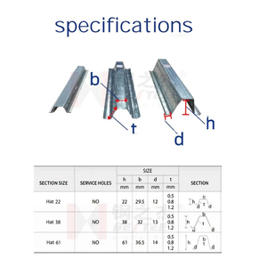 Latte de toit enduite de <span class=keywords><strong>zinc</strong></span> résistant à la corrosion-Purlins en acier à longueur réglable pour les hangars industriels et la construction d'entrepôts - Product Image 2