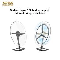 Ventilateur de projection holographique 3D haute résolution AZMAX 42cm 224 LED avec protection acrylique pour publicité intérieure et extérieure créative