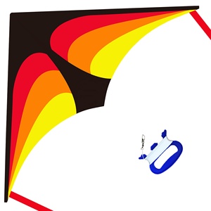 Easy Flying Outdoor Toys Durable 210T Polyester Shinne Single Line Delta Kite For Kids And Adults