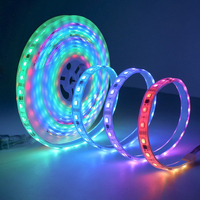 Bande de pixels LED en cuivre 10 mm 12 V RGB, lumière colorée Epistar FW1934 SMD5050 60 LED/m IP67, lumières télécommandées pour la décoration
