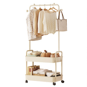 Perchero Multifuncional Portátil con Ruedas para Uso Doméstico, Diseño Rectangular de 111 cm de Altura - Product Image 4
