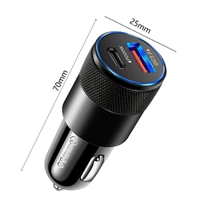A + C Usb <span class=keywords><strong>caricabatterie</strong></span> per auto da 38W cellulare portatile caricatore rapido ricarica 3.0 per telefono 15 14 13 12 11 - Product Image 2