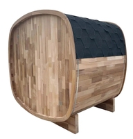 Sauna Kubus Kayu Cedar Merah Tahan Air Berkualitas Tinggi untuk Keluarga, Pengiriman Cepat, Tradisional untuk Taman Luar Ruangan