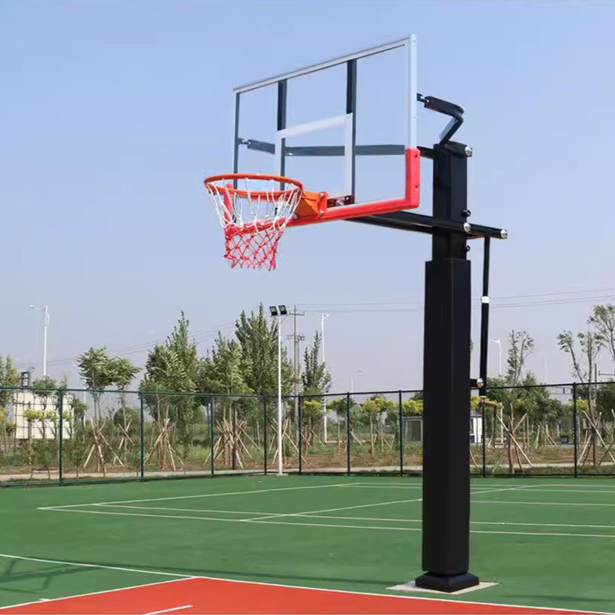 Indoor And Outdoor Basketball Stand With Height Adjustable Basketball Hoop System
