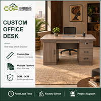 Bureaux de bureau en bois vieilli de style américain, fabriqués en Chine, avec organisateur pour bureau à domicile