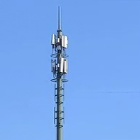 Tour de télécommunication monopôle en acier galvanisé à chaud de 10m à 60m, sectionnelle et polygonale, pour antenne de station de base cellulaire 5G