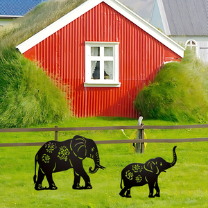 Letreros de <span class=keywords><strong>Elefante</strong></span> de Metal Personalizados Al por Mayor, Decoración Artística para Jardín, <span class=keywords><strong>Estaca</strong></span> Oxidada para Exteriores, Adornos de Jardín - Product Image 4
