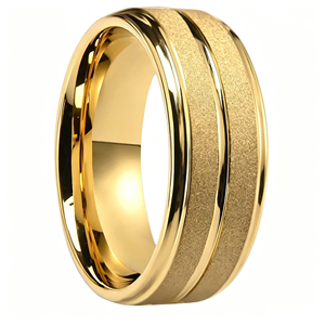 <span class=keywords><strong>Bague</strong></span> d'<span class=keywords><strong>alliance</strong></span> vintage <span class=keywords><strong>en</strong></span> carbure de tungstène plaqué <span class=keywords><strong>or</strong></span> 18 carats pour homme, idéale pour les fiançailles - Vente <span class=keywords><strong>en</strong></span> gros par Cheng Jewelers - Product Image 6