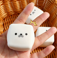 Jouet sensoriel anti-stress unisexe pour enfants et adultes, mini cube de tofu en forme de phoque, super doux et moelleux, format poche