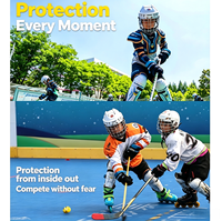 Pacpick BQ-T1, casque de hockey sur glace réglable à 4 positions, protection faciale en PP/EVA, fermeture à pression, résistant aux chocs, usage général
