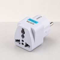 Adaptateur de prise de voyage en cuivre pur, standard européen 10A vers standard allemand, pour usage industriel