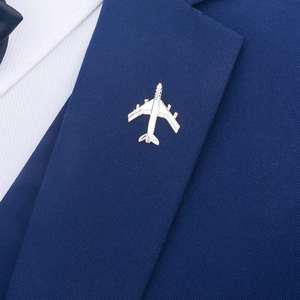 تصميم الطيران هدايا الملابس الديكور المعادن شارة تثبّت في طية السترة الصلب المينا الشظية النيكل بروش مخصص شعار طائرة دبوس - Product Image 4