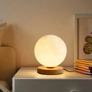 חדר שינה מודרני ליד המיטה מנורת לילה ירח שינה מודפסת תלת מימד מנורות שולחן דקורטיביות LED ירח