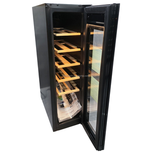 Enfriador de Vino Eléctrico Compacto de <span class=keywords><strong>12</strong></span> <span class=keywords><strong>Botellas</strong></span>, Alto de 830 mm (32.68 Pulgadas), para Vino Tinto y Blanco, con Estantes de Madera de Haya, Independiente y Ecológico - Product Image 5