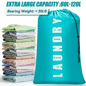 Bolsa de Lavandería de Nailon Extra Grande, Resistente a Desgarros, con Cordón, para Ropa Sucia, Lavable a Máquina, para Viajes, Venta al Por Mayor - Product Image 3