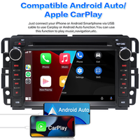 Reproductor de DVD para Auto con Apple CarPlay y Android Auto Inalámbricos para Chevrolet GMC, Bluetooth, Radio FM, Pantalla Táctil