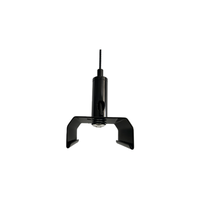 Kit de suspension complet noir pour éclairage linéaire LED avec système de câble réglable, fixation au plafond en laiton, clip, pince à câble
