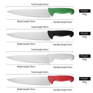 سكين تقطيع عظم احترافي 10 بوصات من الفولاذ المقاوم للصدأ 3CR13 بمقبض بلاستيكي، مناسب لليد اليمنى واليسرى، تشطيب عالي اللمعان، آمن للغسل في غسالة الأطباق - Product Image 3
