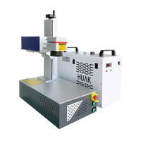Machine de marquage laser à fibre de bureau MOPA 100W avec ordinateur et outil rotatif