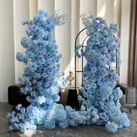 Arche de mariage artificielle en fleurs blanches, 1,5-1,8 m, structure en acier, style rose et verdure, toile de fond florale durable pour décoration de mariage