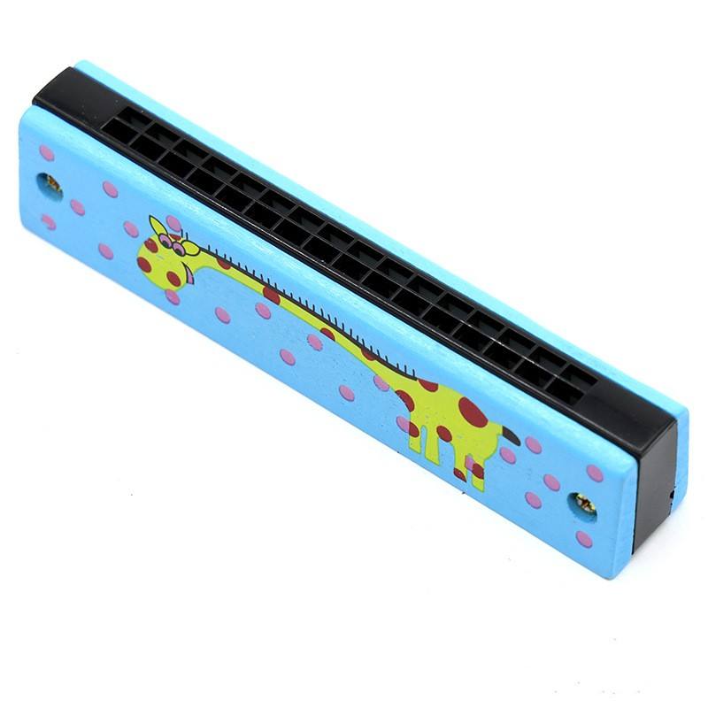 Wooden harmonica [blue giraffe]