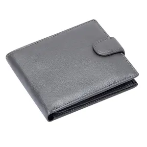 Manbang-portefeuille en cuir véritable pour hommes, porte-monnaie, porte-cartes de crédit, pochette pour pièces de monnaie, portefeuille court pour hommes