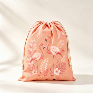 Sac de rangement en toile écologique personnalisé avec logo de dessin animé, simple, recyclable, grande capacité, pour emballage cadeau, vente en gros - Product Image 2