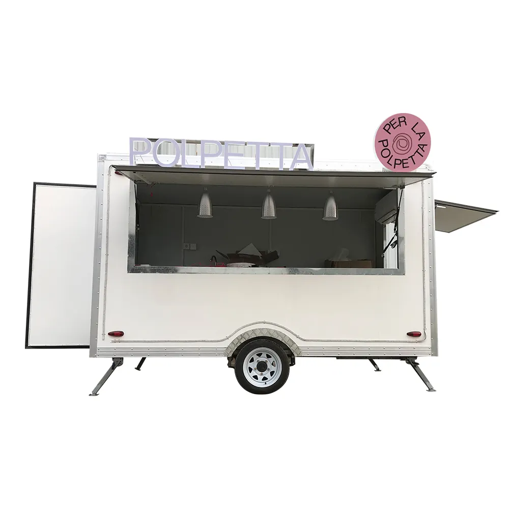 조정 새로운 디자인 모바일 음식 카트 냉동고 식품 트레일러 가격 아이스크림 트럭