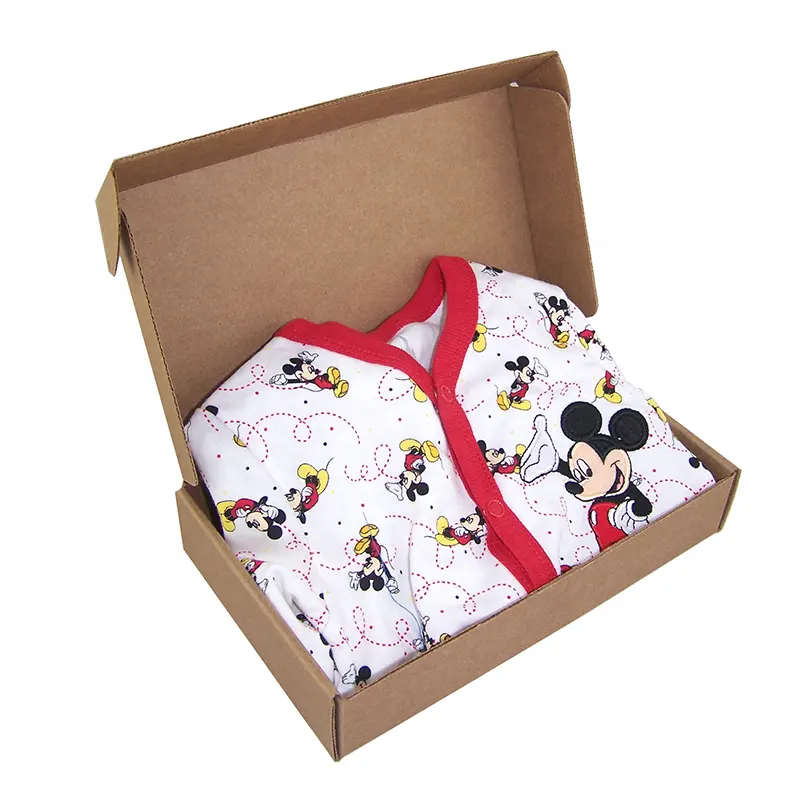 Recycled Brown Corrugated Paper Cardboard Boxes Packaging Children Pajamas Clothes Packaging Boxes