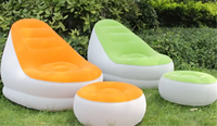 Canapé gonflable extérieur floqué avec repose-pieds chaise pouf canapé gonflable bureau doux loisirs sieste repose-pieds