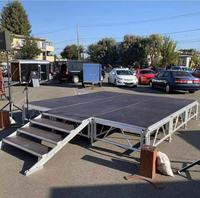 Certifié TUV 4ftx8ft Portable extérieur en alliage d'aluminium verre Truss Table d'affichage événements Concerts voiture spectacles-1.22*2.44m taille étapes
