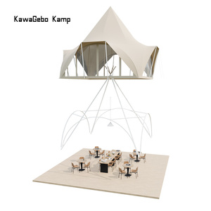 Kawagebo Kamp 6M, 4m ngoài trời PVC lớn khổng lồ Ấn Độ <span class=keywords><strong>Tipi</strong></span> <span class=keywords><strong>teepee</strong></span> kim tự tháp lều cho Đảng, glamping, đám cưới và các sự kiện - Product Image 4