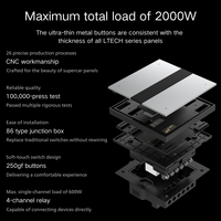 LTECH Central de Control Inteligente para el Hogar, Gateway HomeKit, Asistente Doméstico, Interruptor Inteligente, Control por Voz, Pantalla OLED, Control Matter, Aplicación para Hoteles