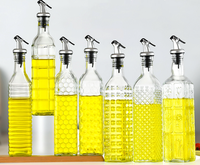 Distributeur d'huile en verre 500 ml anti-fuite pour huile d'olive, vinaigre, liquides aromatisants et spiritueux