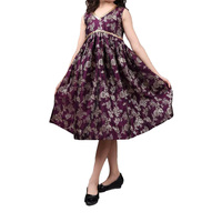 Robe pour filles Sweet Blossom à taille empire, en satin respirant, imprimé floral, longueur genou, conçue pour des mouvements ludiques