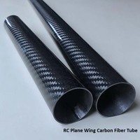 Tube en fibre de carbone pour aile d'avion RC, tube creux en fibre de carbone haute résistance pour pièces de modèle d'avion télécommandé