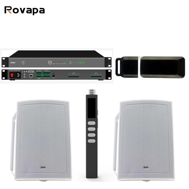 Educational CM650 PA System Active Wall Mounted Speakers Page Turning Wireless Microphone Hi-Res Audio for School Professional
