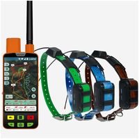 (1 PDA + 3 Colliers) Collier de suivi GPS pour chien eSEEK avec télécommande 4G+VHF, dispositif d'entraînement extérieur étanche pour chiens de chasse