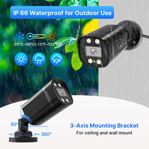 Tuya cuộc sống thông minh 4CH 4 Camera 1080p <span class=keywords><strong>video</strong></span> AHD giám sát DVR Kit màn hình AHD Camera CCTV Hệ thống an ninh không thấm nước - Product Image 2